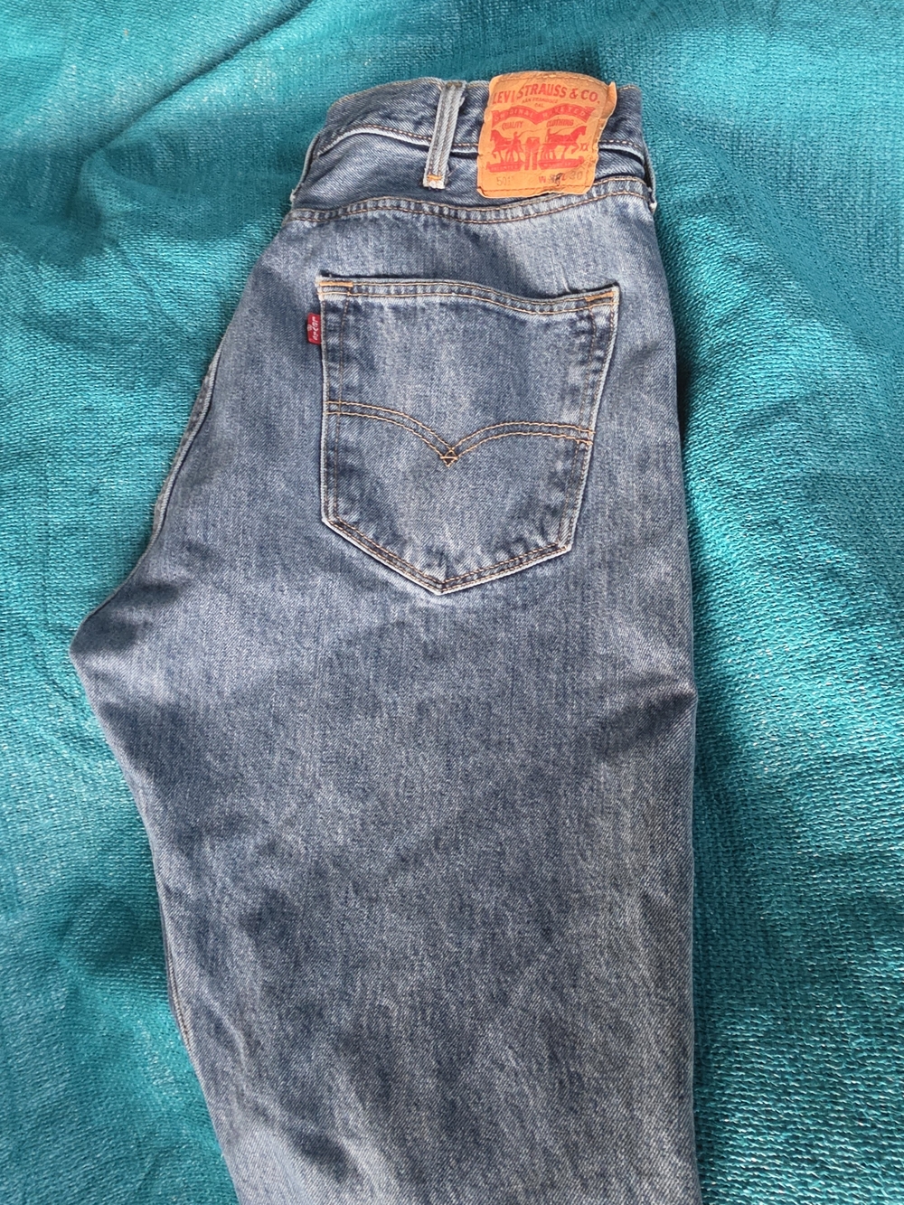 Levi's 501 38x30 Men's Blue Denim Jeans - Classic Fit